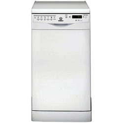 Indesit DSR57B Freestanding Slimline Dishwasher, White